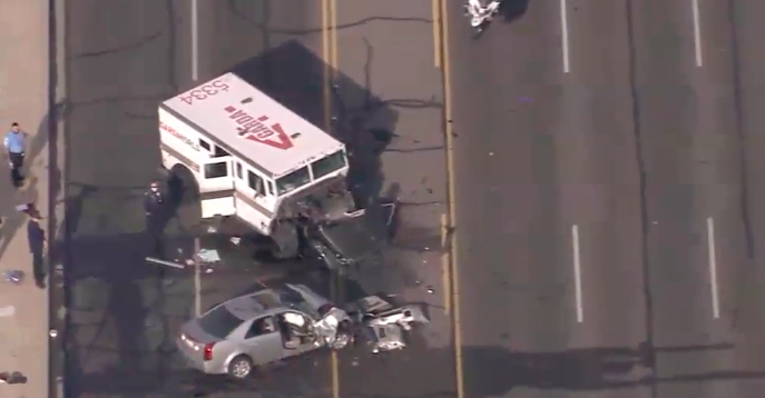 87th and thomas armored truck crash