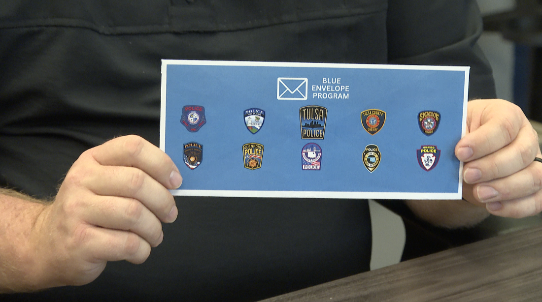 Glenpool Blue envelope