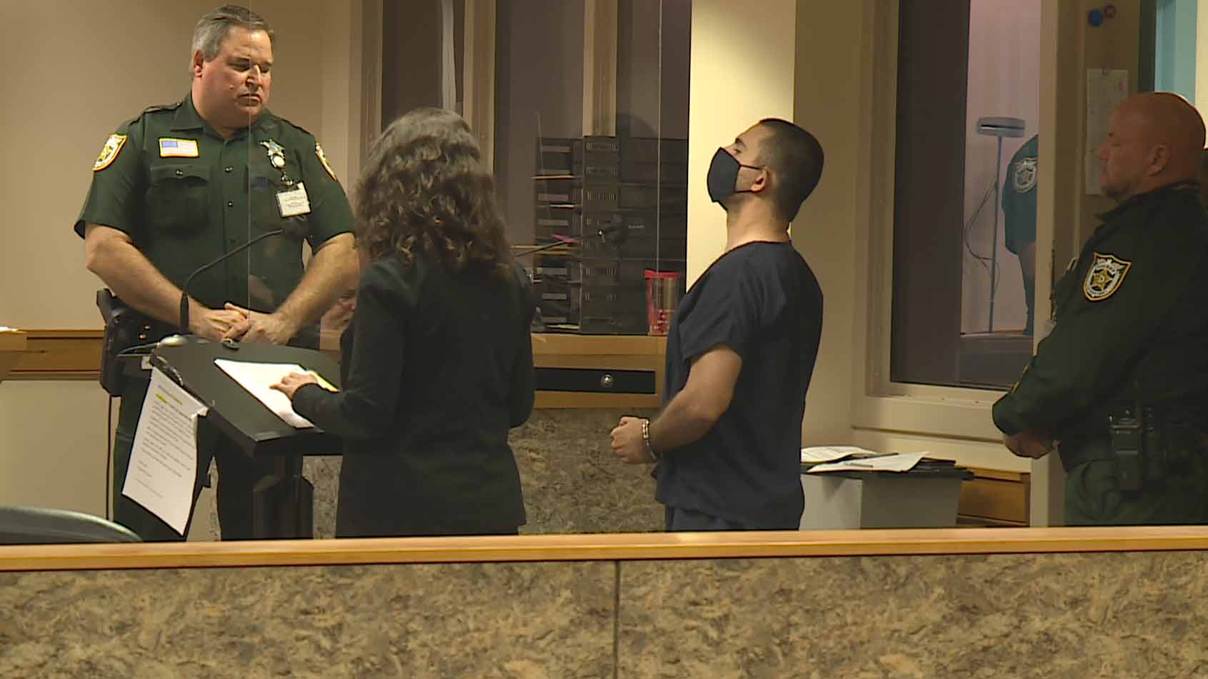 Christopher Revere appears in Palm Beach County courtroom on Feb. 14, 2023 to faces charges.
