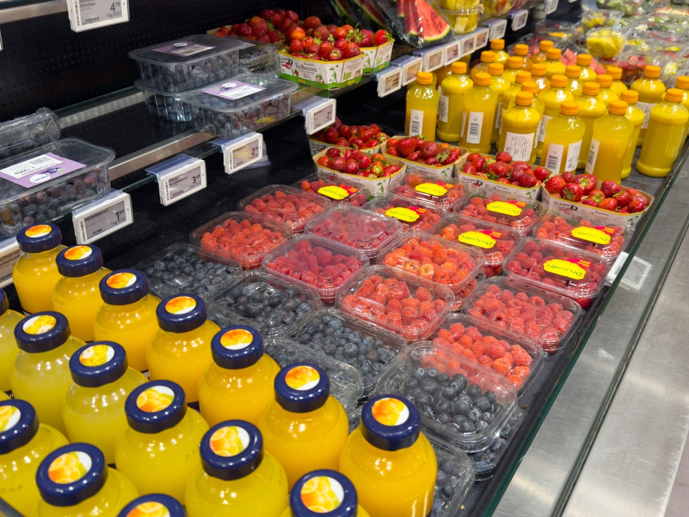 Fresh fruits and vegetables