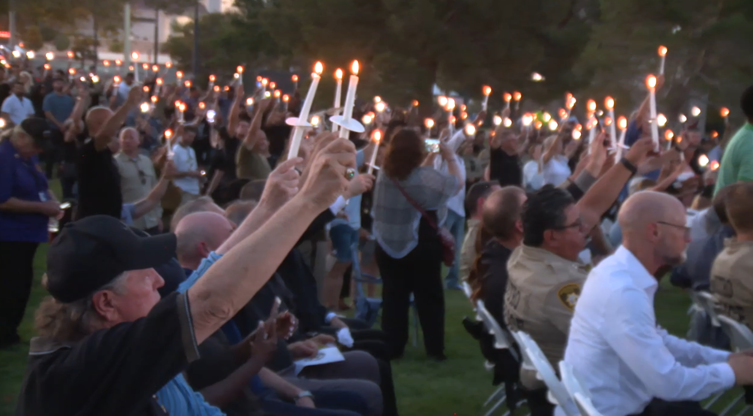 Candlelight vigil held for fallen LVMPD Officer Austin Abdelnabi