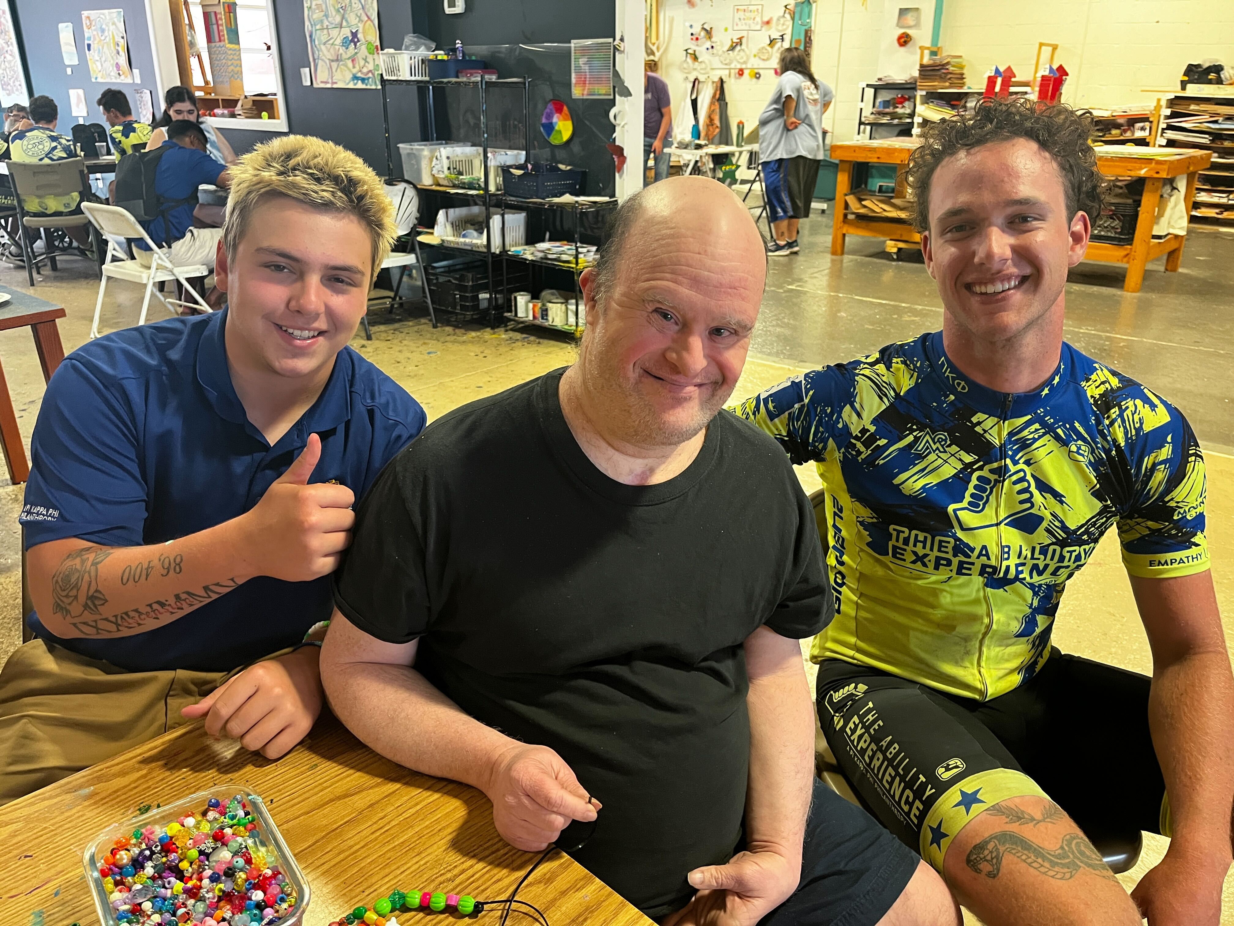 Latitude Arts gets special visit from Pi Kappa Phi cyclists