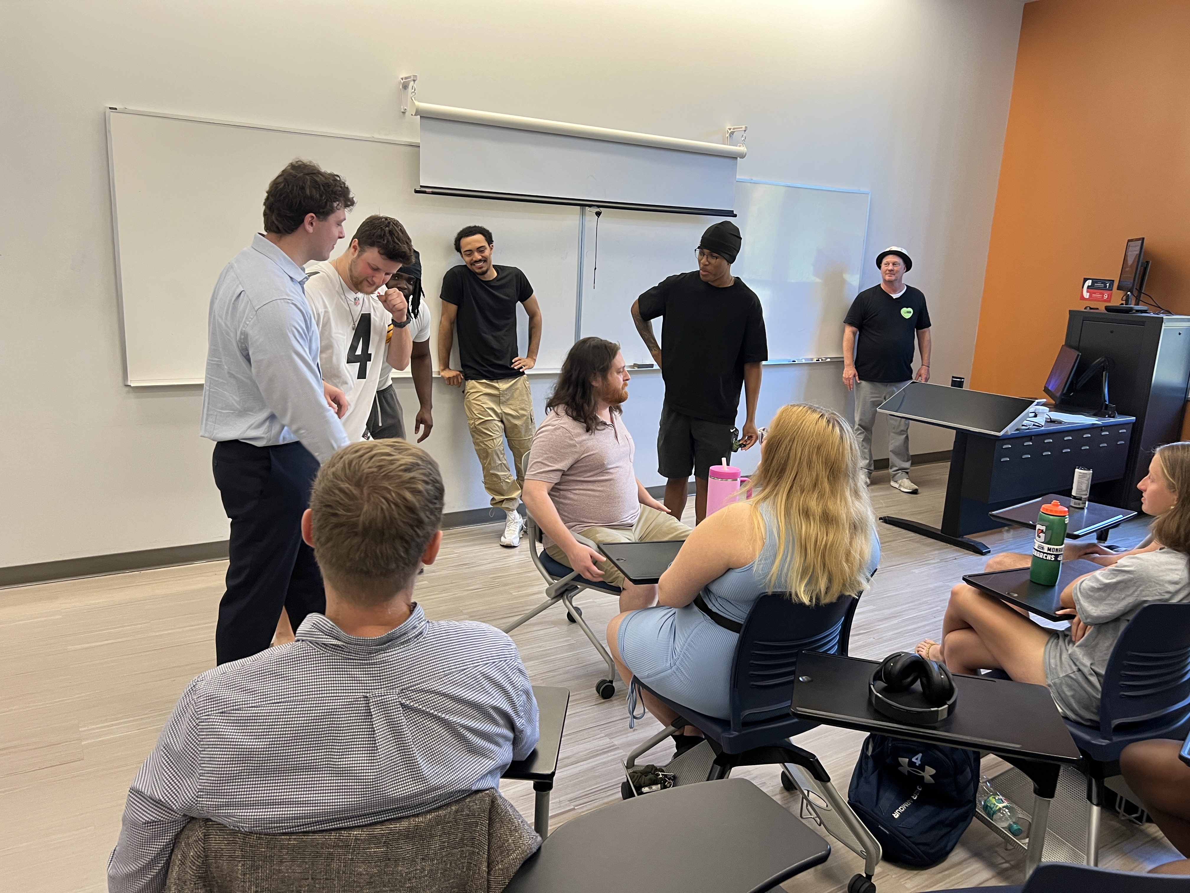 Marketing class using improv