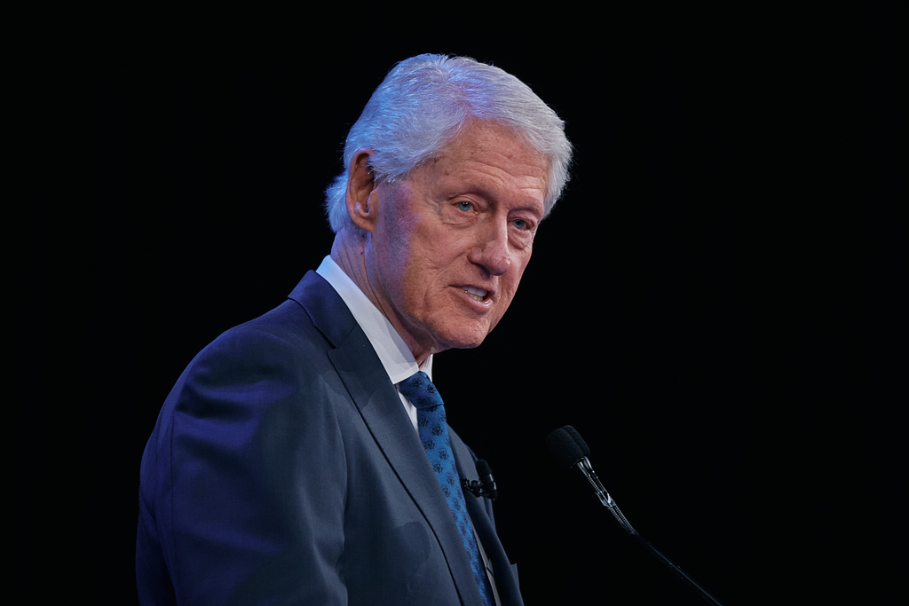 FILE: Former U.S. President, Bill Clinton speaks during the Clinton Global Initiative on Wednesday, Sept. 24, 2025, in New York. 