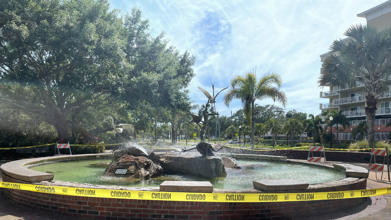 Police investigating 'heavily vandalized' fountain in Safety Harbor
