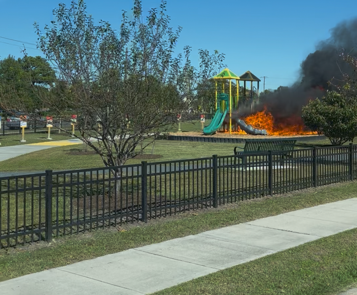 Broad Creek playground fire