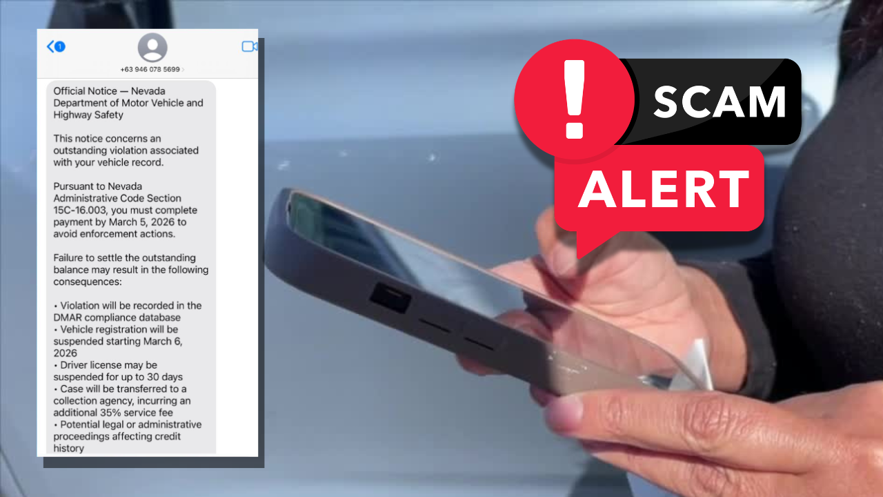 Nevada DMV warns of new text message scam