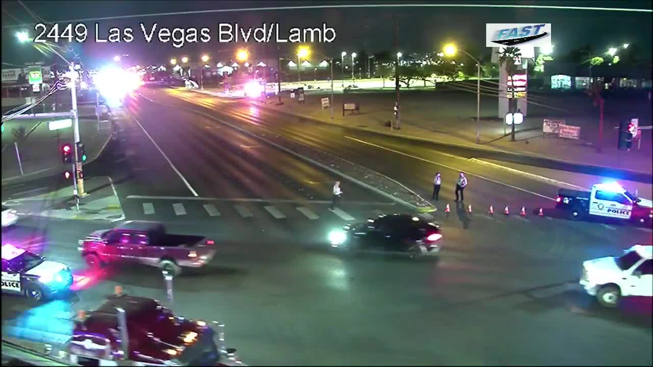 One person dead after crash in northeast valley at Lamb and Las Vegas Boulevard
