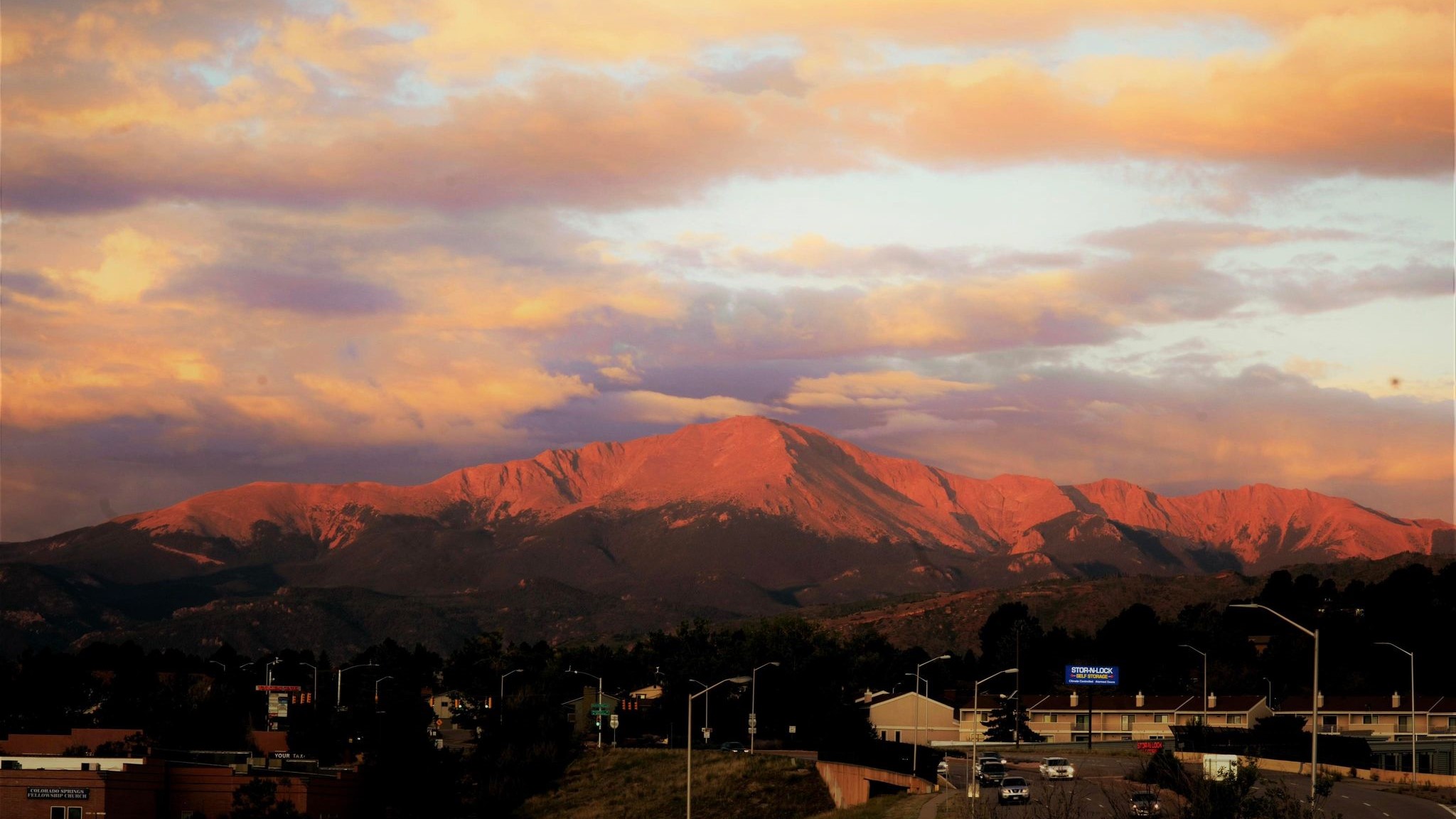 Landon Harris Colorado Springs sunset Pikes Peak