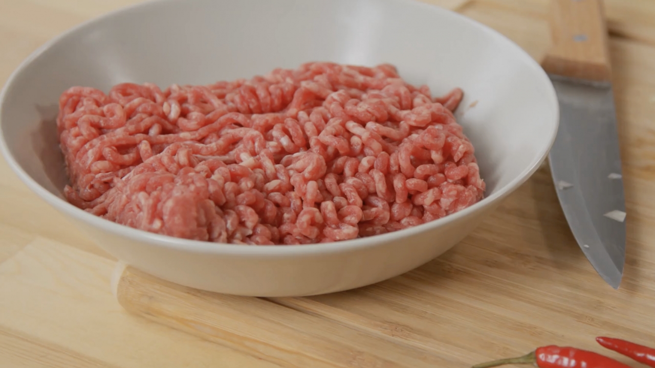 Ground beef.