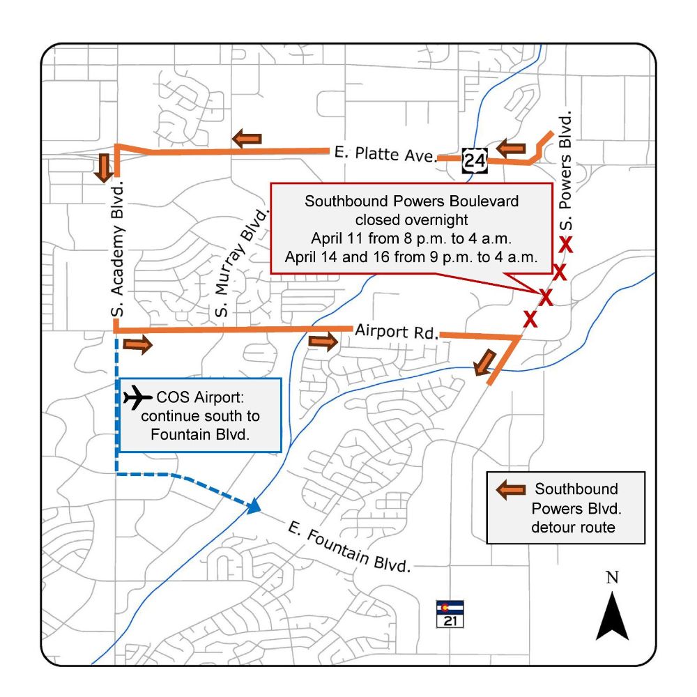 Powers Boulevard Closure