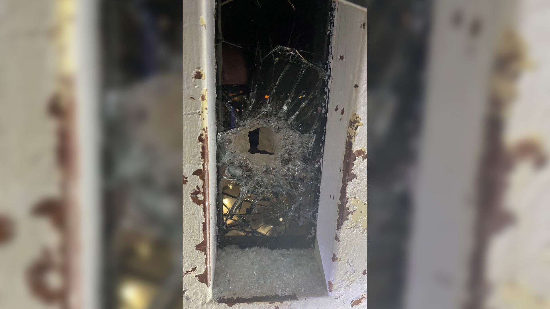 Broken Cell Window at the Pueblo County Jail