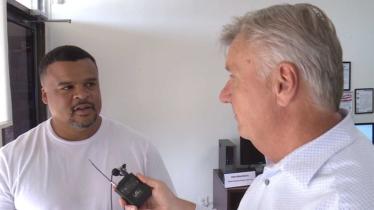 At Express Employment in Greenacres, job seeker Mark spoke to WPTV consumer reporter Matt Sczesny.