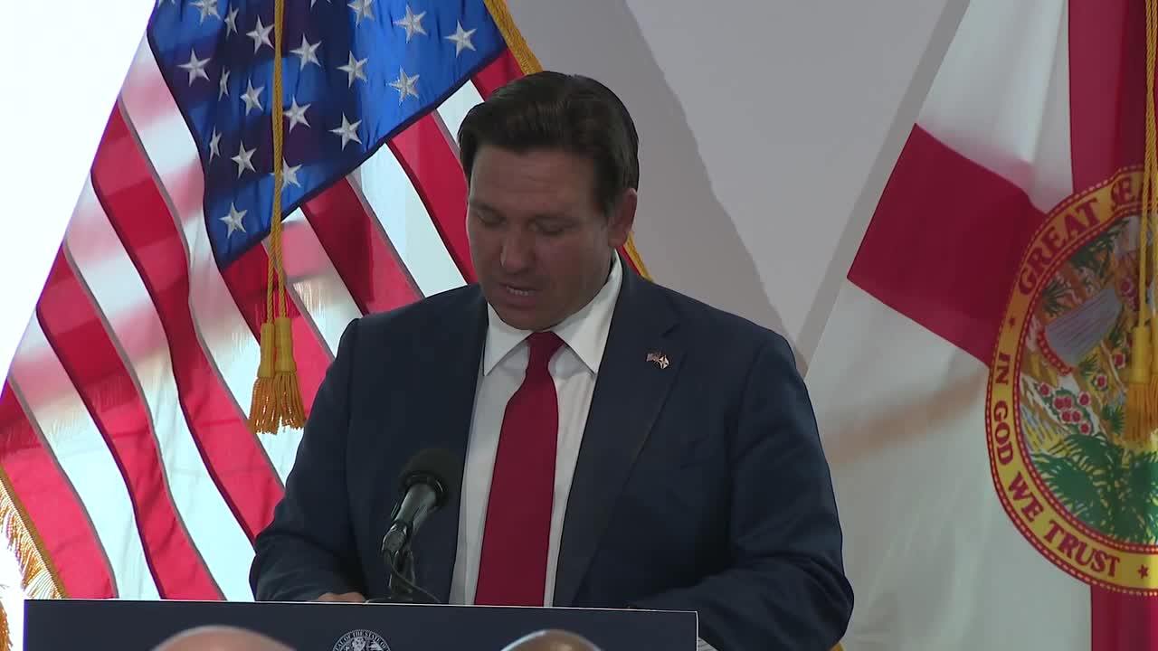 Gov. DeSantis holds press conference on Florida Budget in Tampa