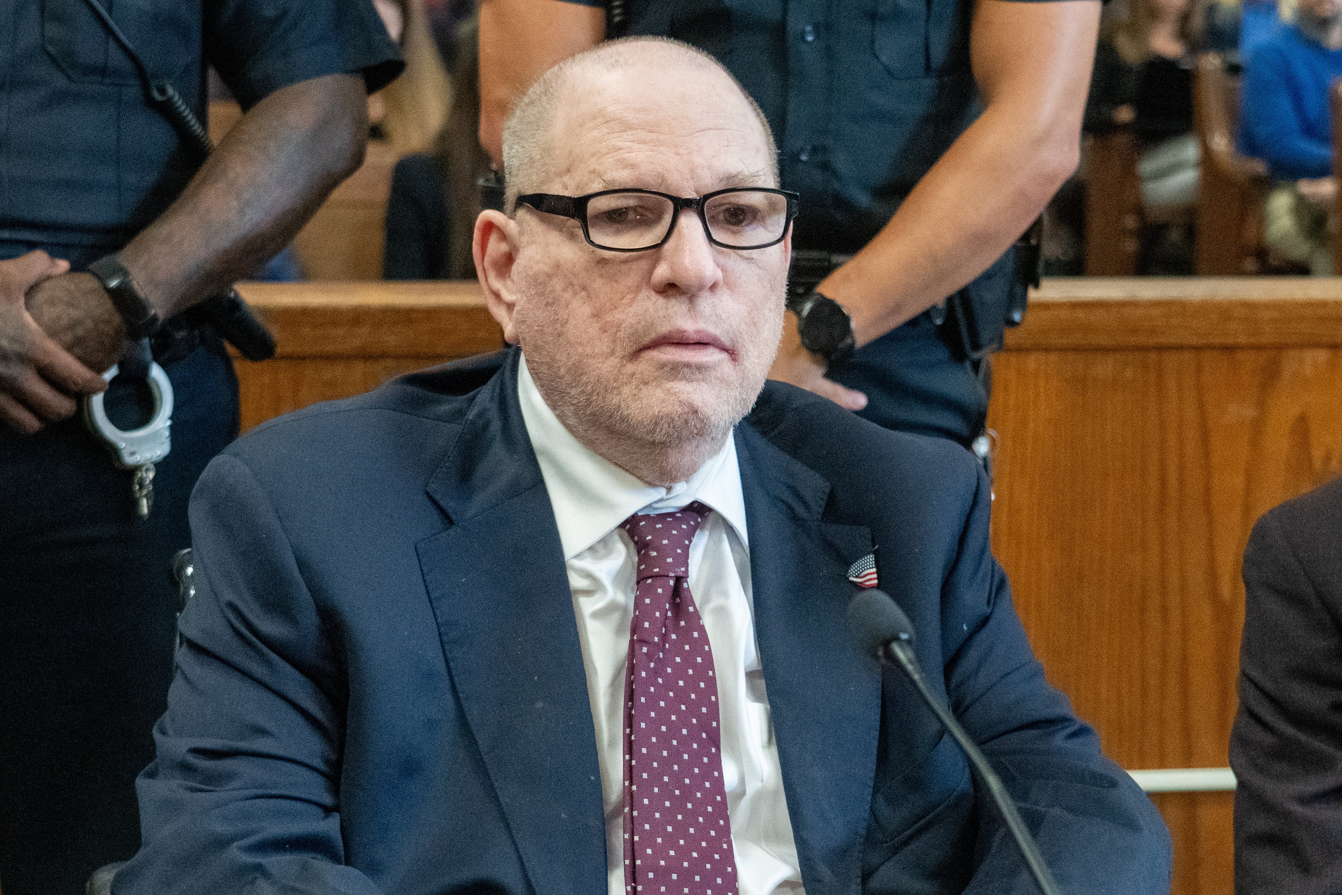 Harvey Weinstein appears in Manhattan Court for sentencing Wednesday, Sept. 23, 2026 in New York.
