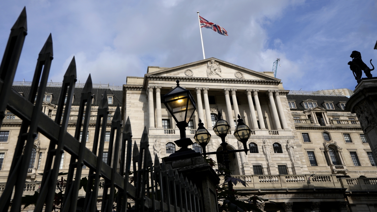 A view of The Bank of England in London.