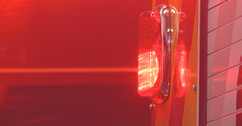 Lights of a fire truck. 