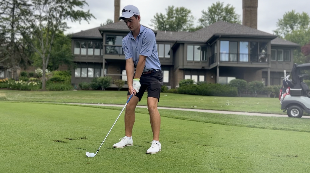 Will Preston tees off at Cascade Country Club