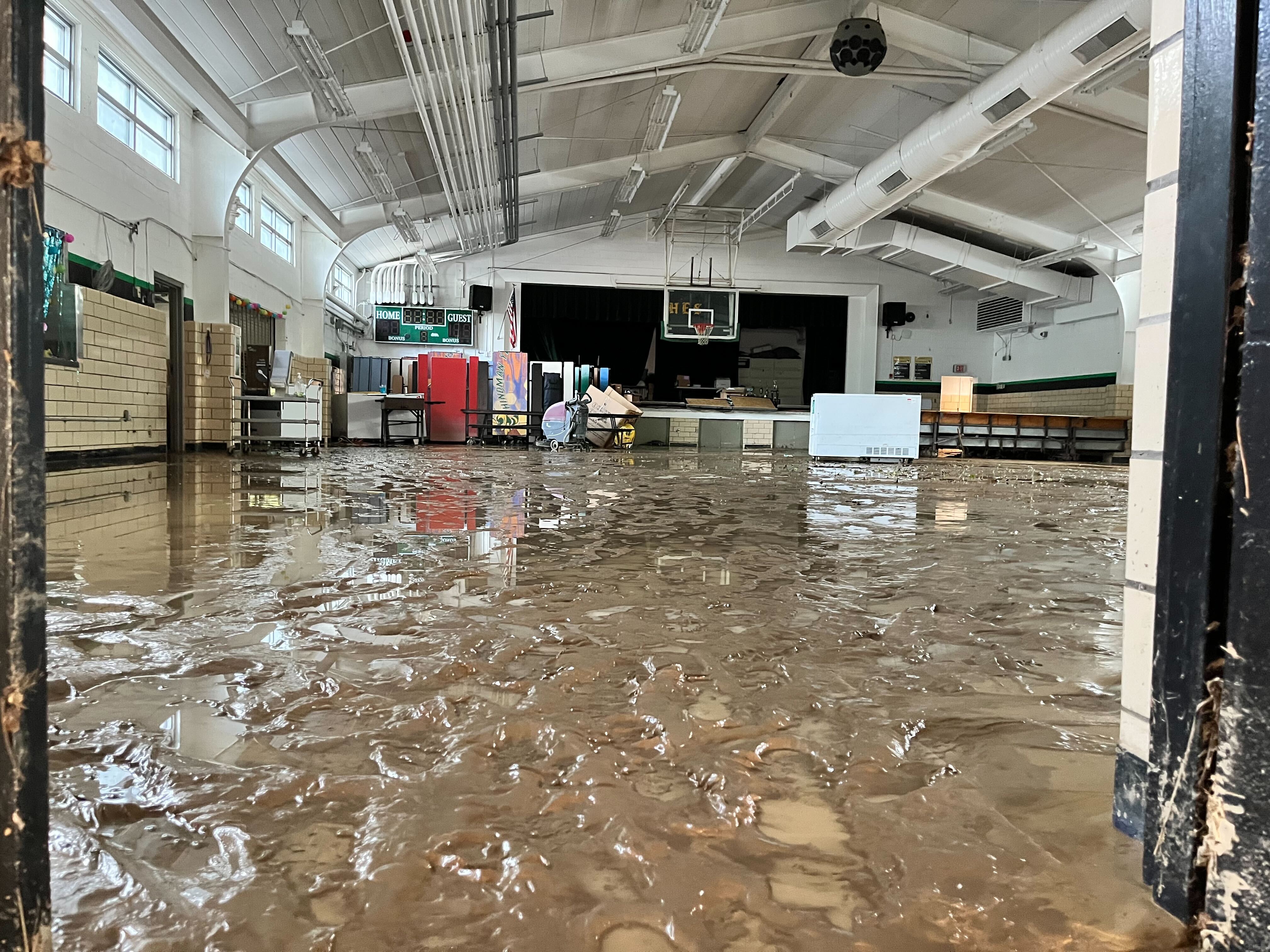 knott county school with flood damage
