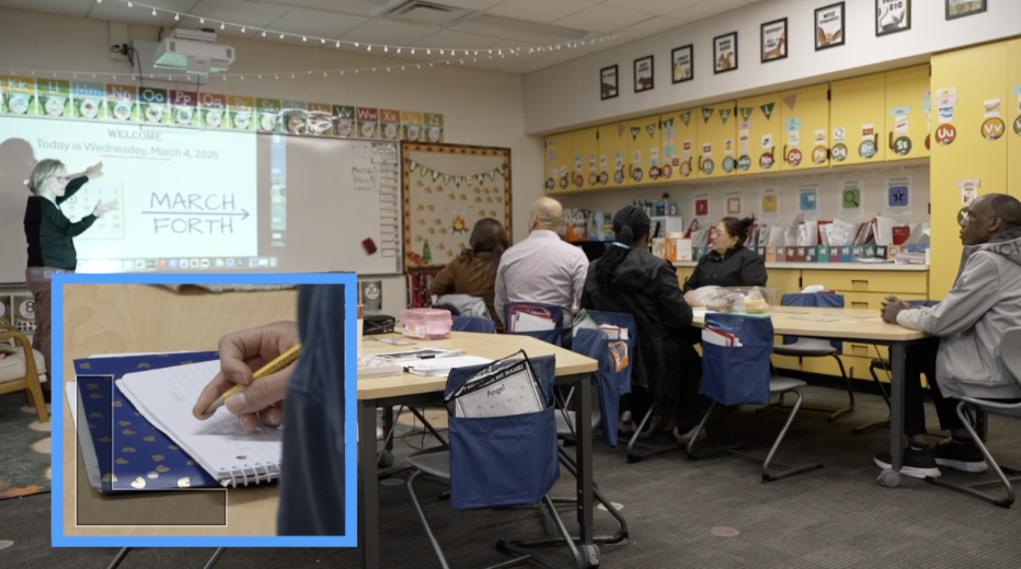 Parents learning to speak English with KPS and Literacy center of West Michigan program