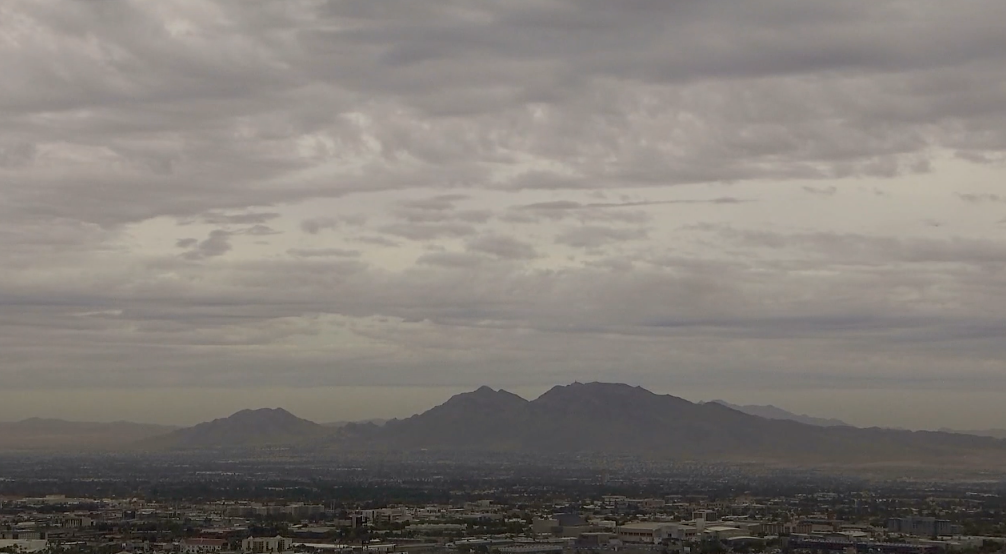 Cloudy skies over Las Vegas