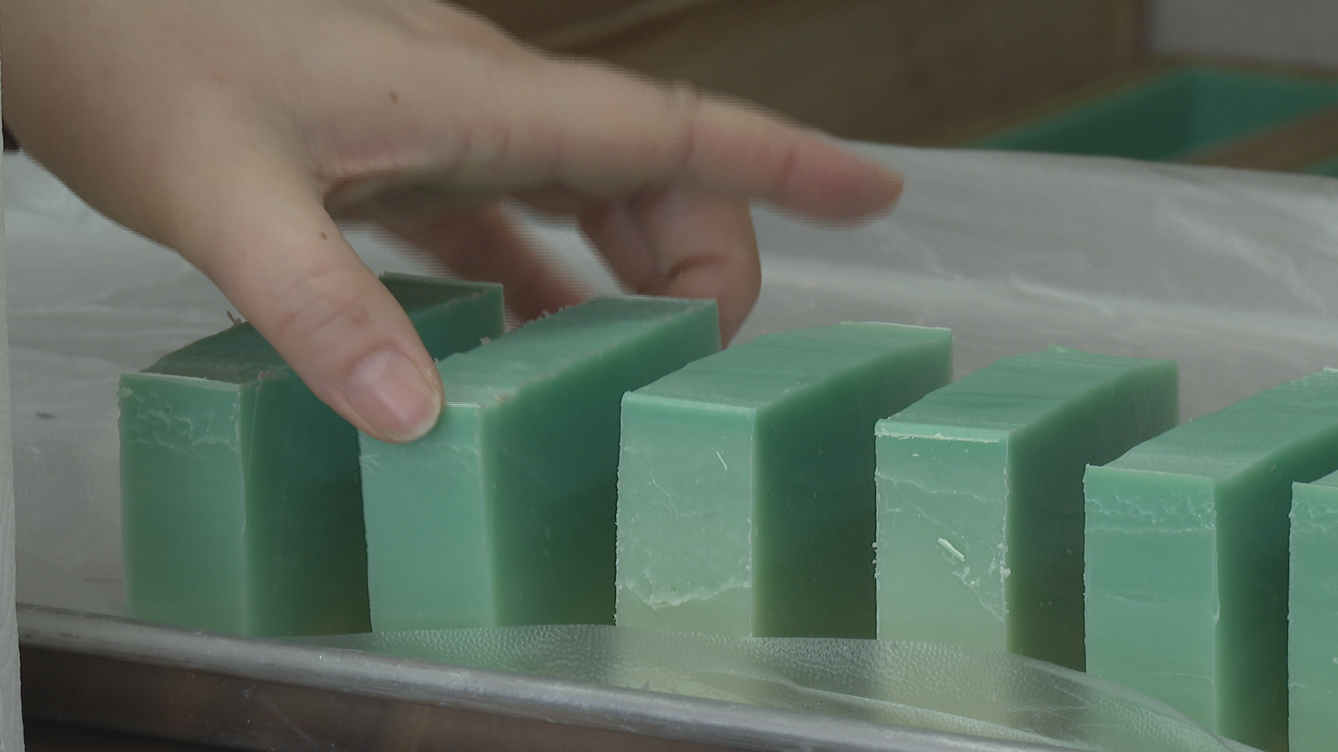 The soaps at Blue Bison Soapery are all handmade in-house