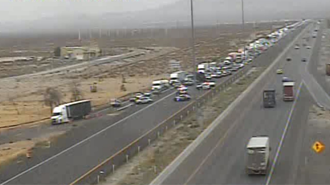 Pedestrian crash on I-15 in Jean