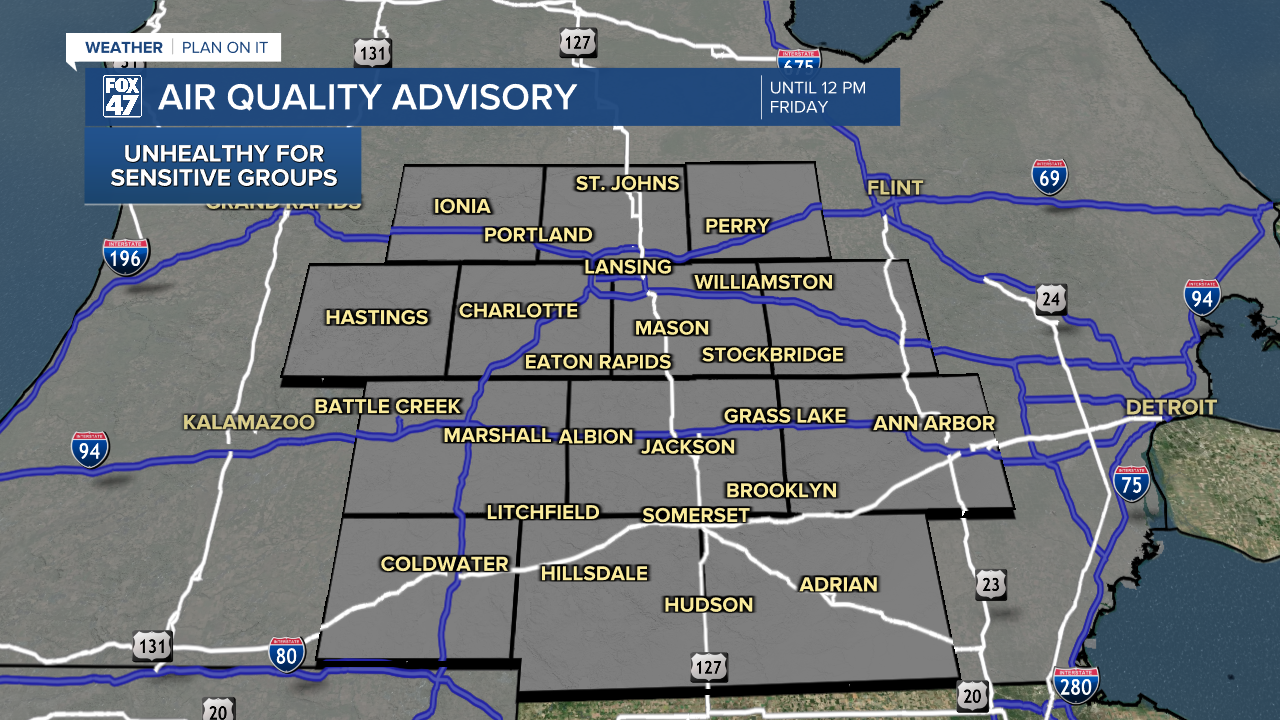 Air Quality Advisory issued for all of our Neighborhoods