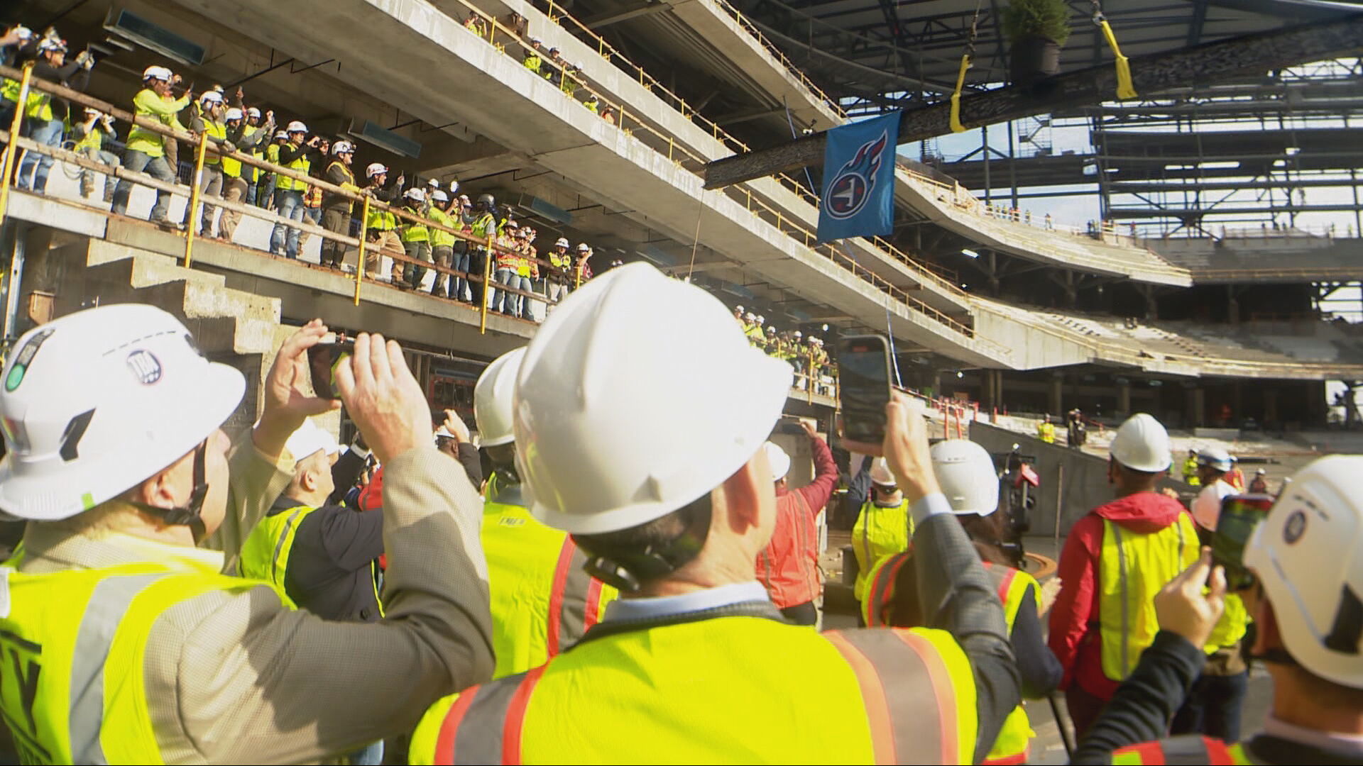New Nissan Stadium Topping Out