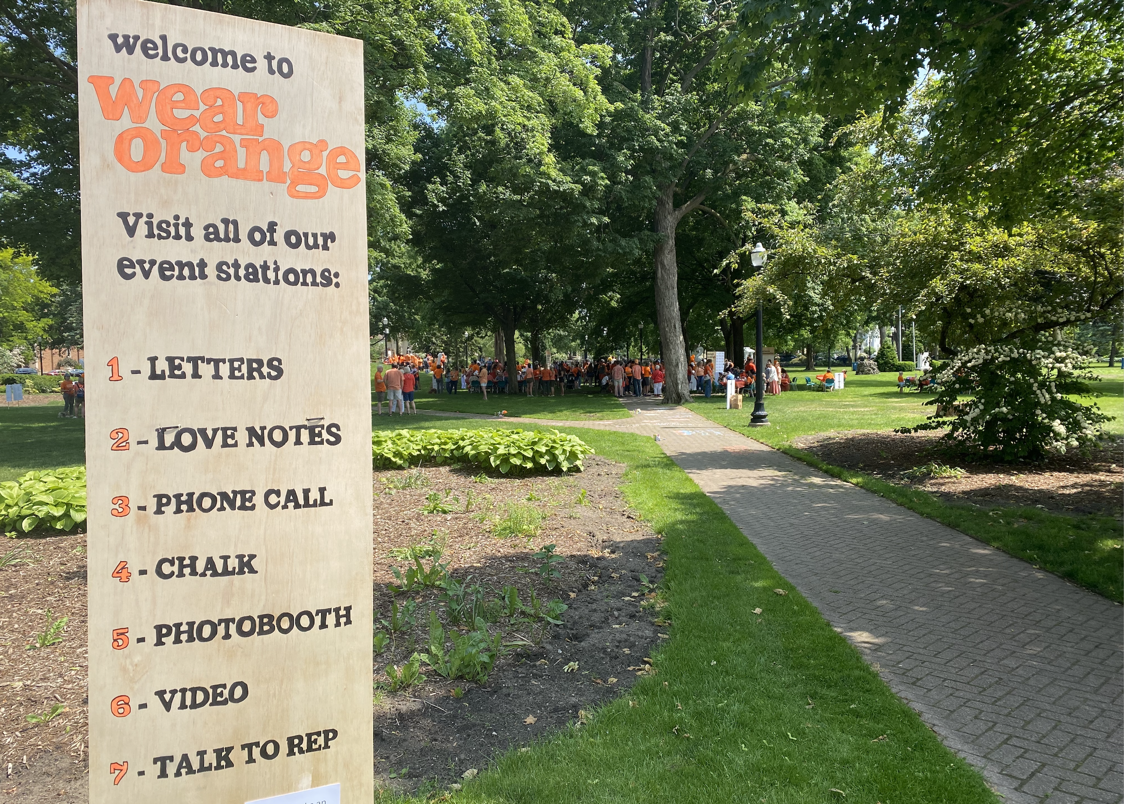People in Holland "Wear Orange" for national gun violence awareness 