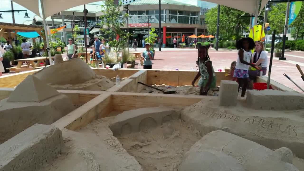 Sand sculptors celebrate "Authentic Baltimore" in annual city competition