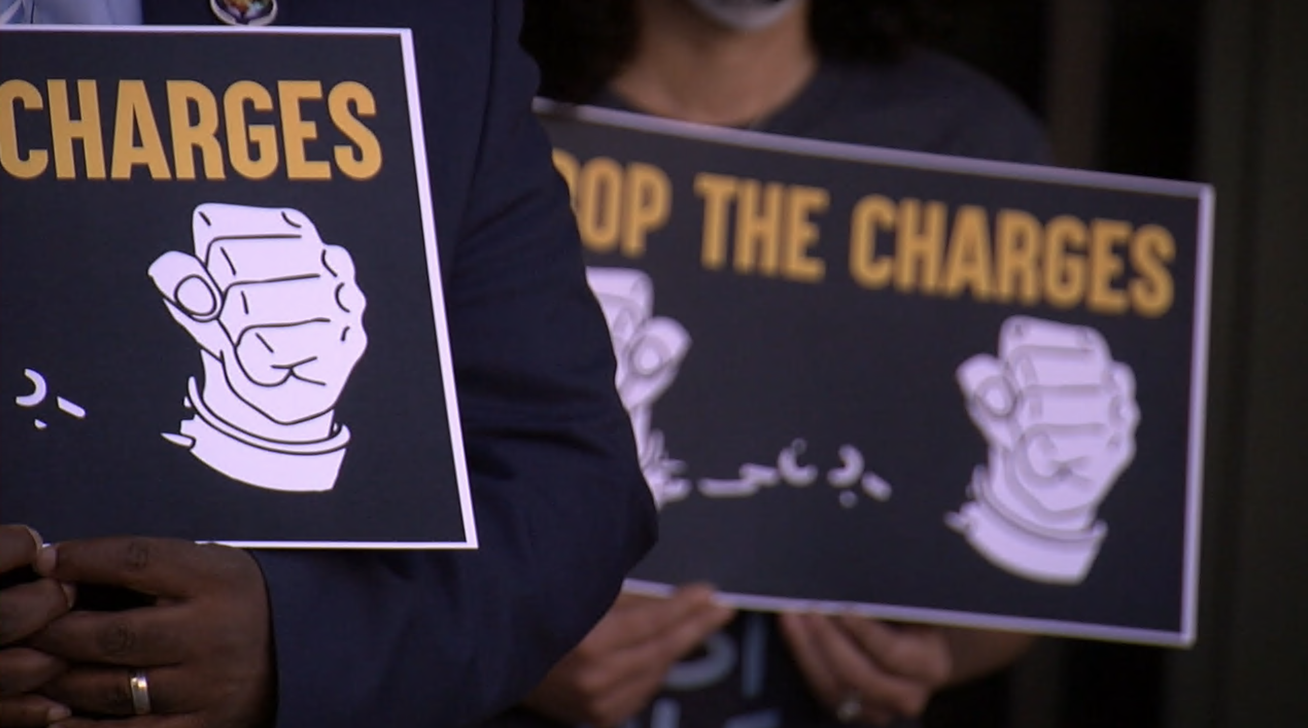 Outrage over gang charges for police protesters