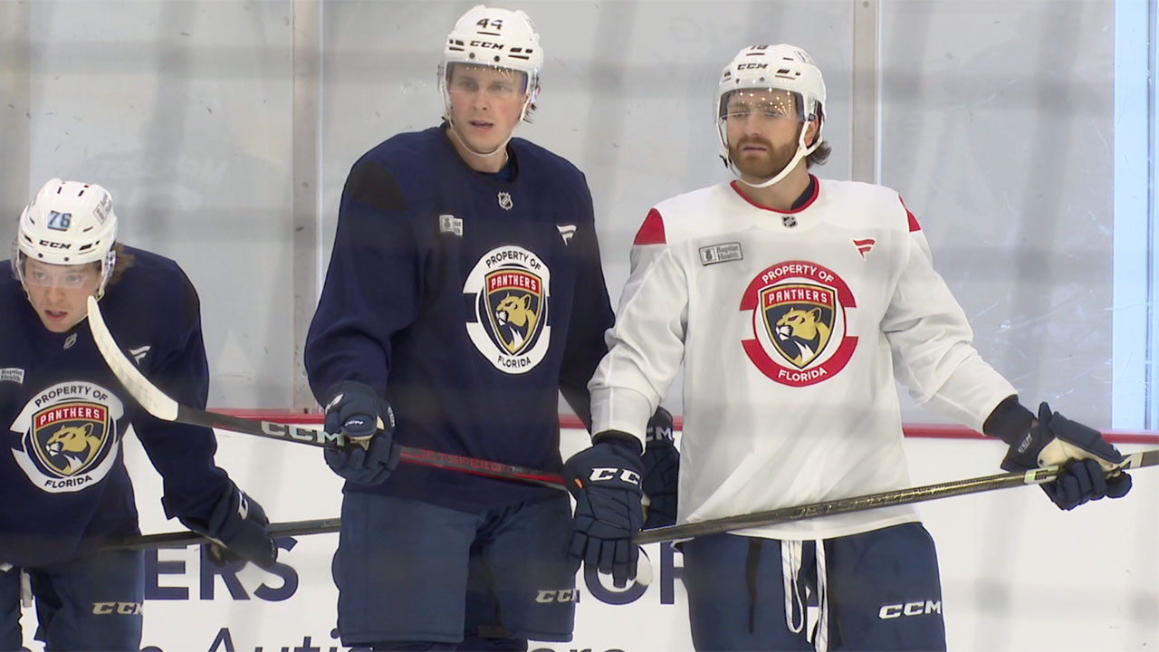 Florida Panthers players at training camp, Sept. 23, 2025