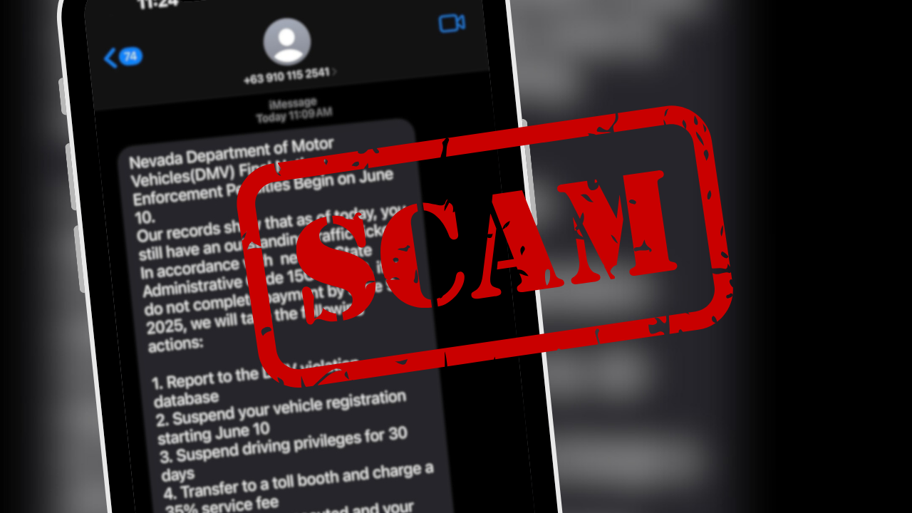 Nevada DMV Scam Messages