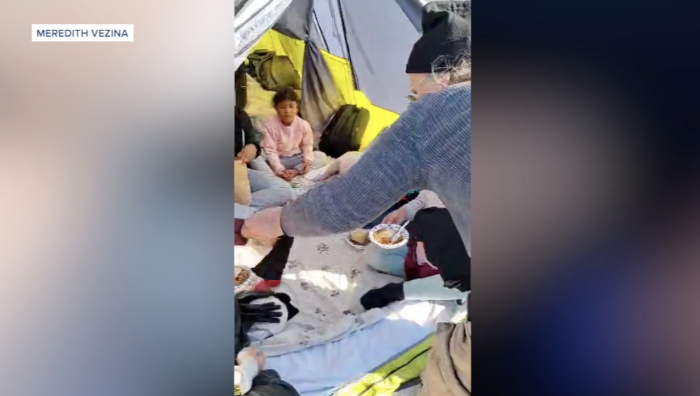 Family spreads 'warmth' at migrant camps in Jacumba ahead of rain