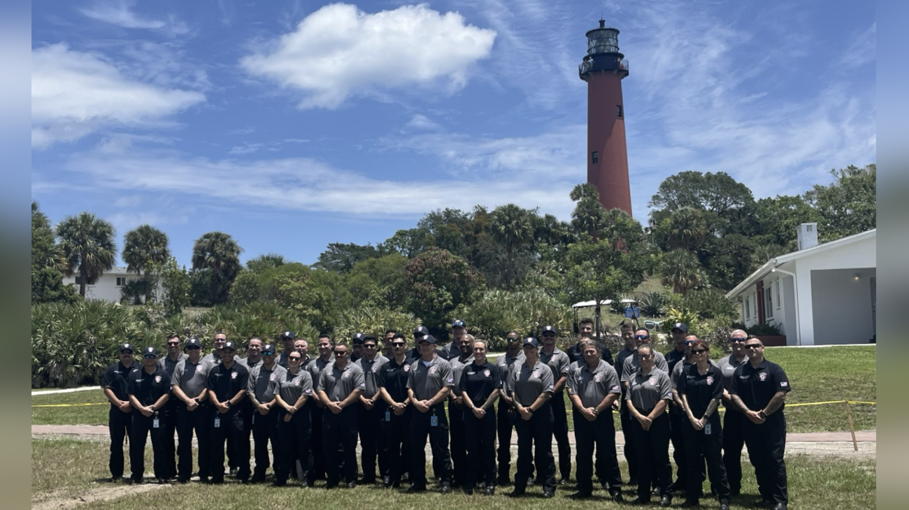Jupiter Firefighters visiting the lighthouse