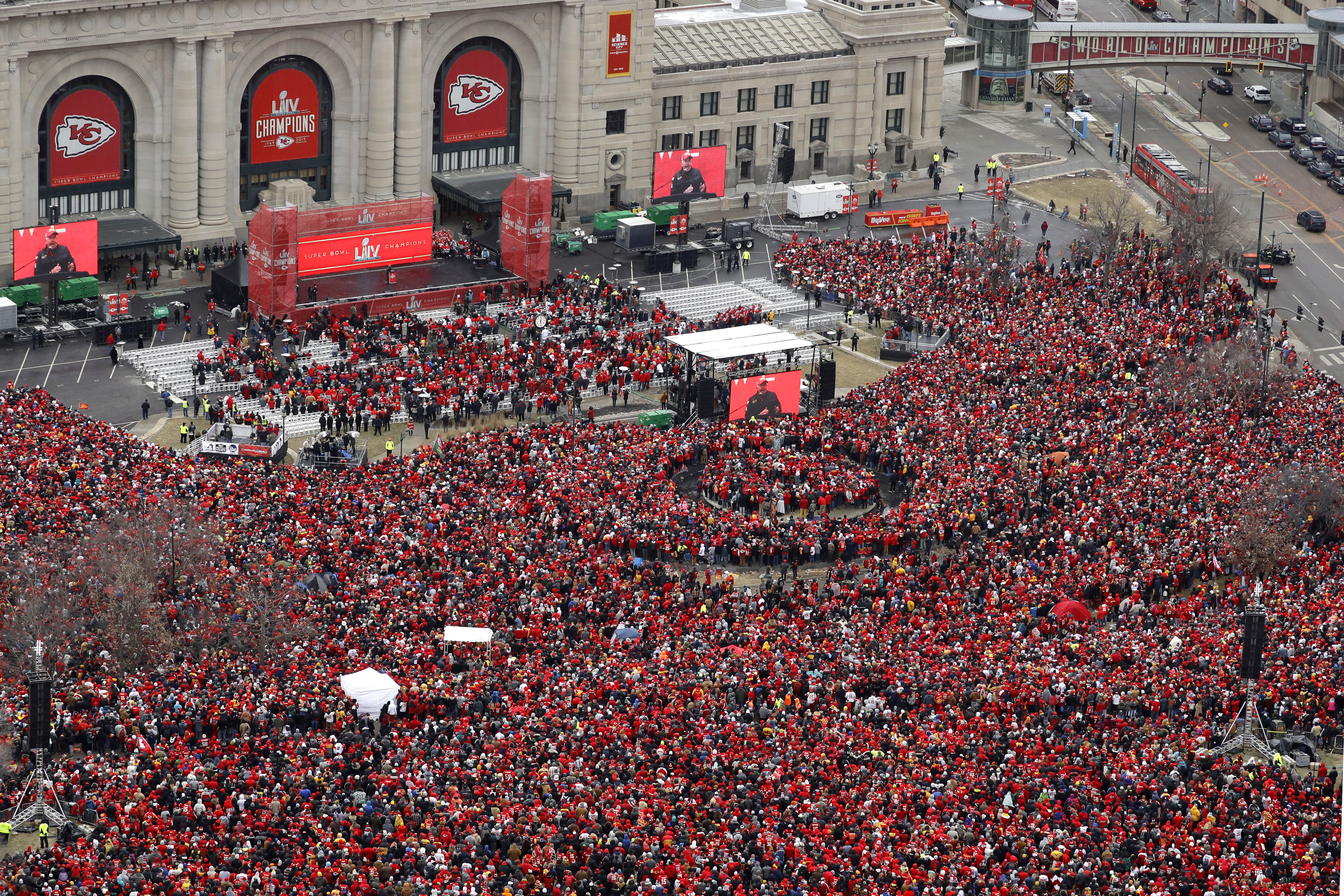 Chiefs Super Bowl celebration at Union Station