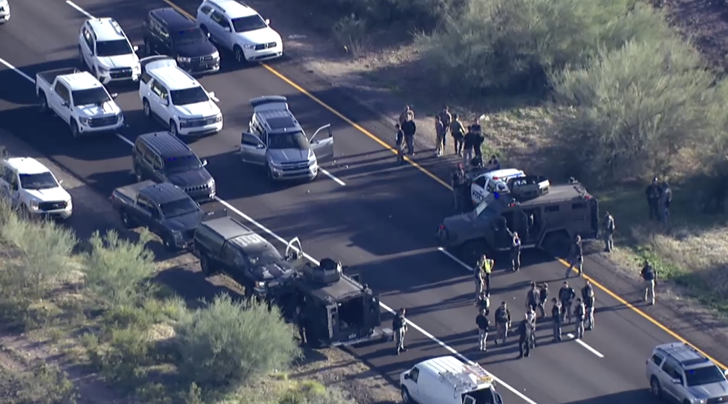 Law enforcement situation on US 60 near Gold Canyon