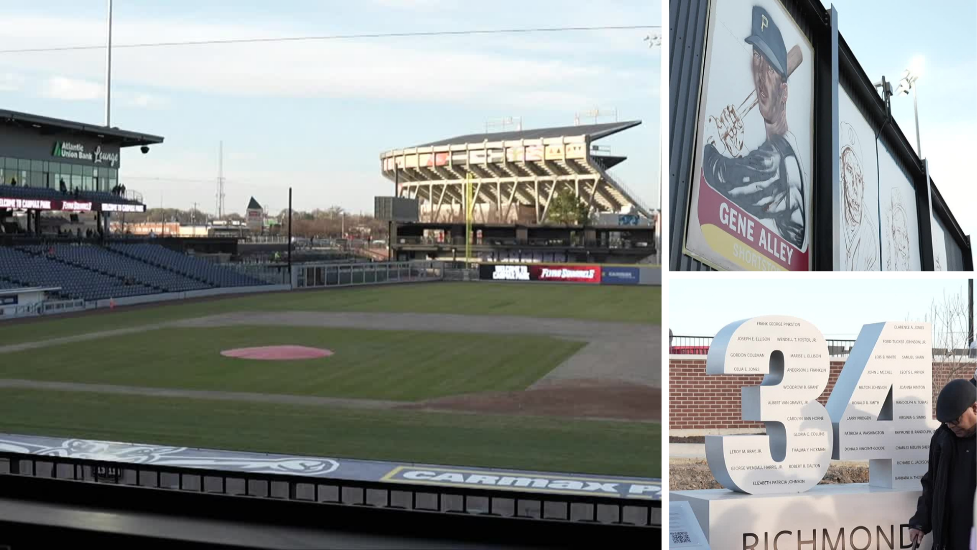 Flying Squirrels unveil art installations at CarMax Park ahead of Opening Day