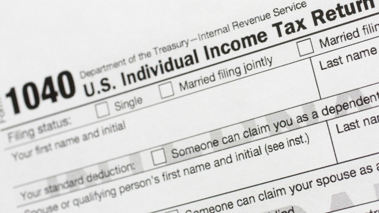 Part of a 1040 U.S. Individual Income Tax Return form.