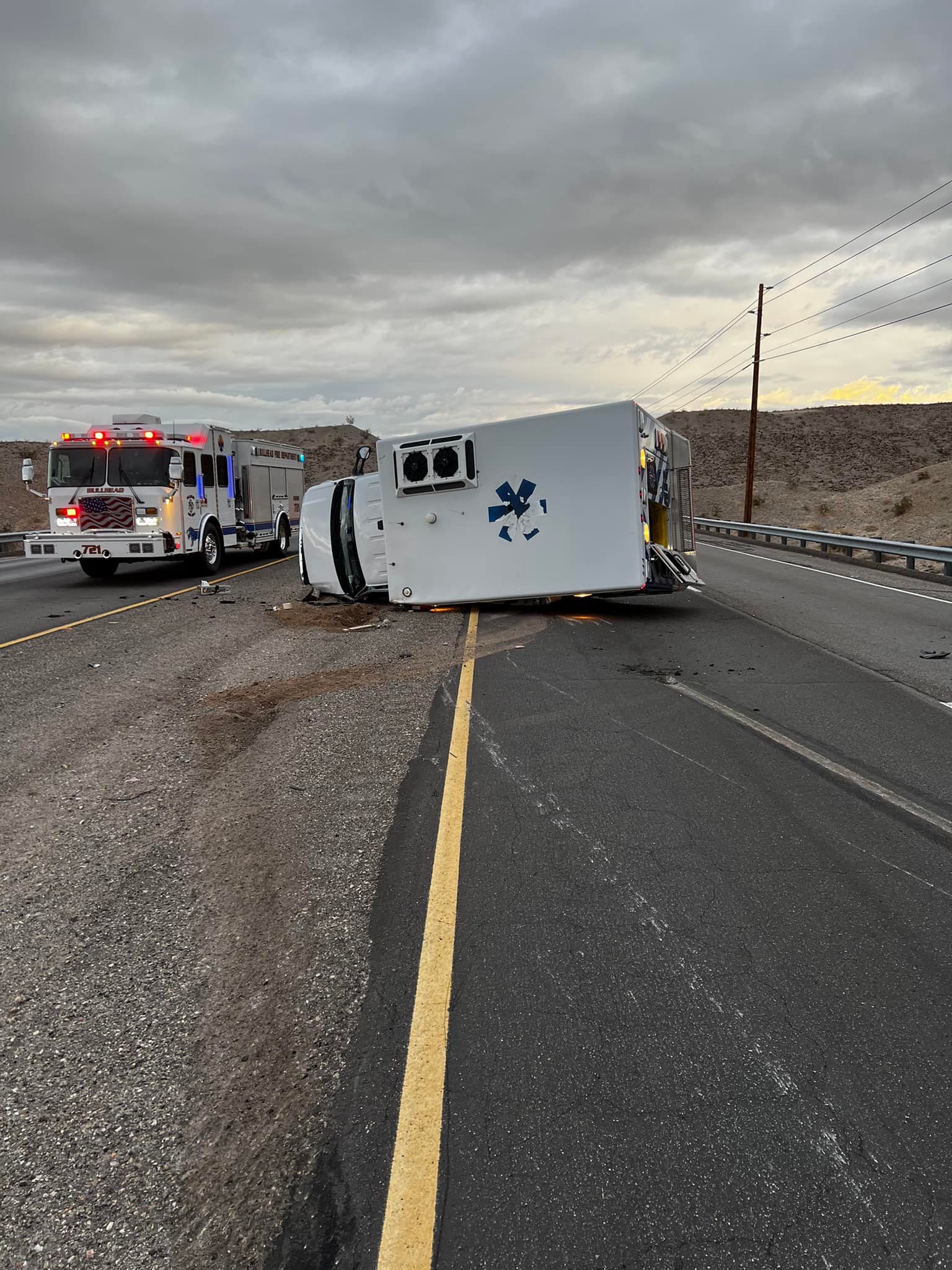 Ambulance crash in Bullhead 