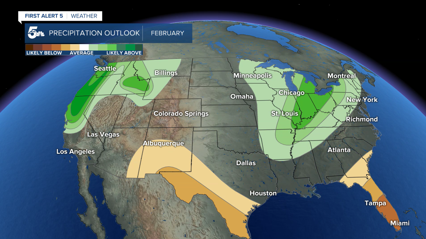 Precipitation Outlook for February