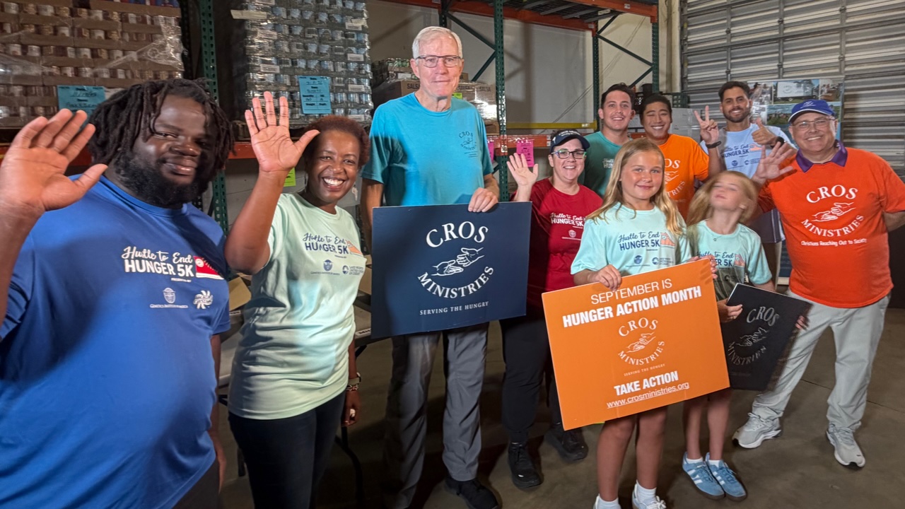CROS Ministries says more than 200,000 people in Palm Beach County are food insecure as the nonprofit prepares for the Hustle to End Hunger 5K in Lake Worth Beach.