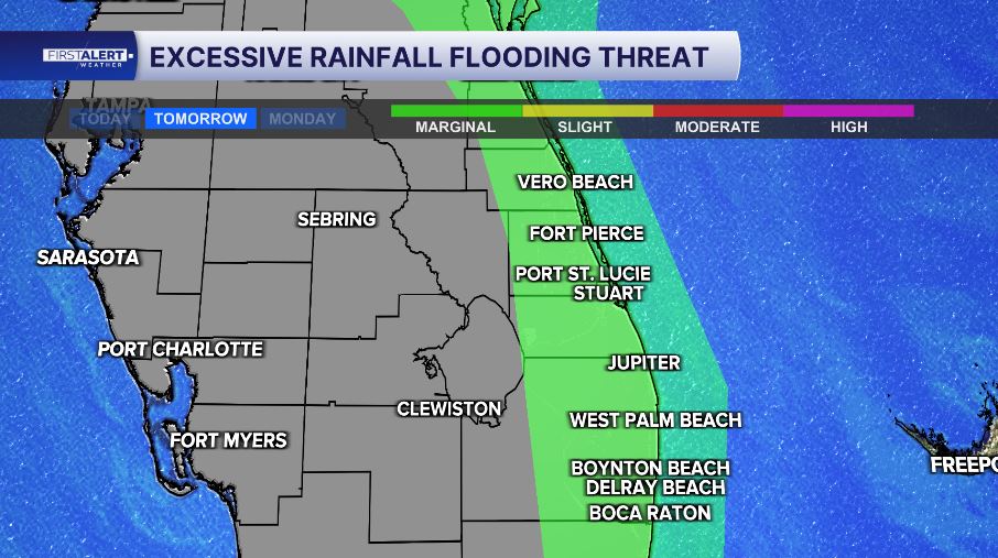 Flooding threat for Sunday 