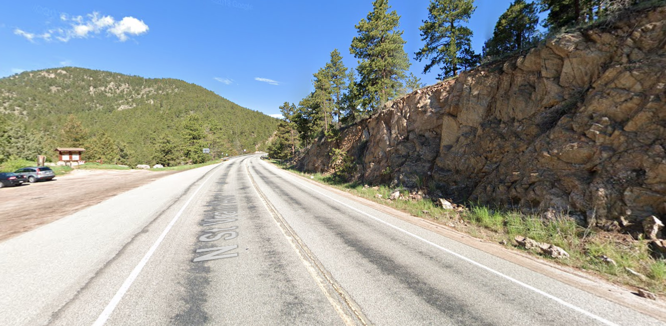 Location of US 36 full closure in March 2020