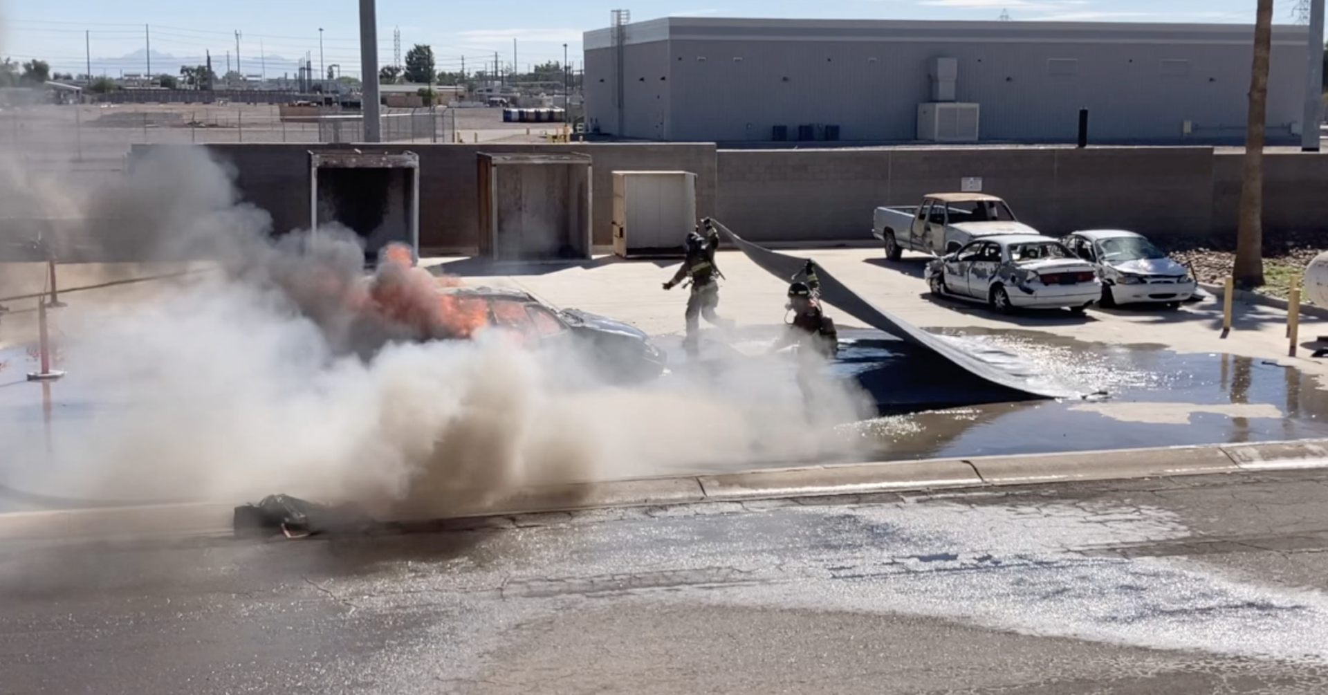 Electric car fire