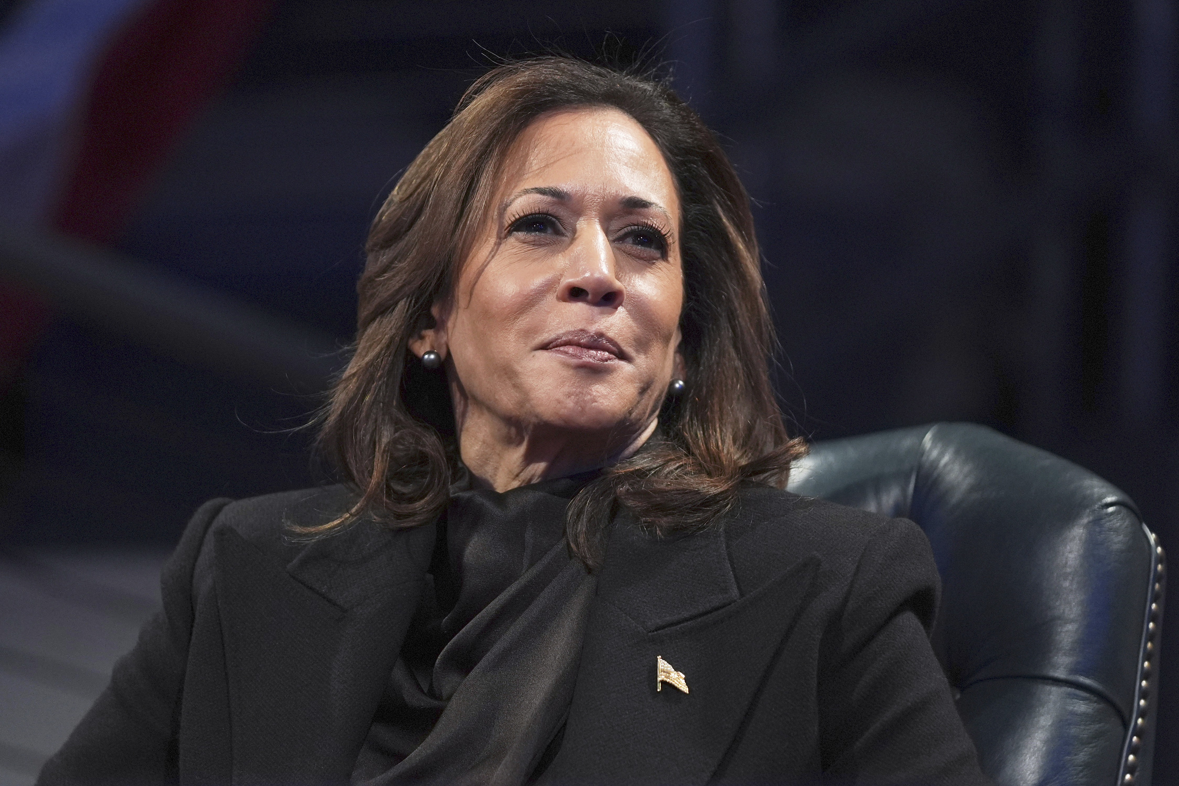 Vice President Kamala Harris attends a Department of Defense Commander in Chief farewell ceremony at Joint Base Myer-Henderson Hall, Jan. 16, 2025, in Arlington, Va.