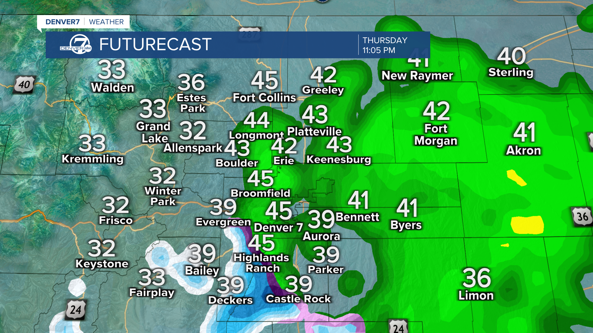 Thursday night rainfall chac