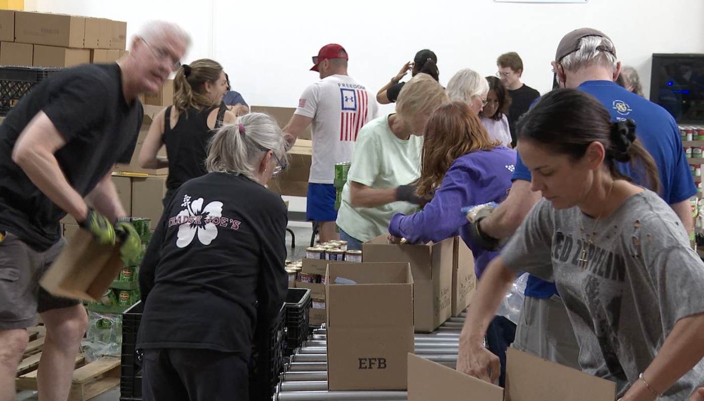 Food bank volunteers