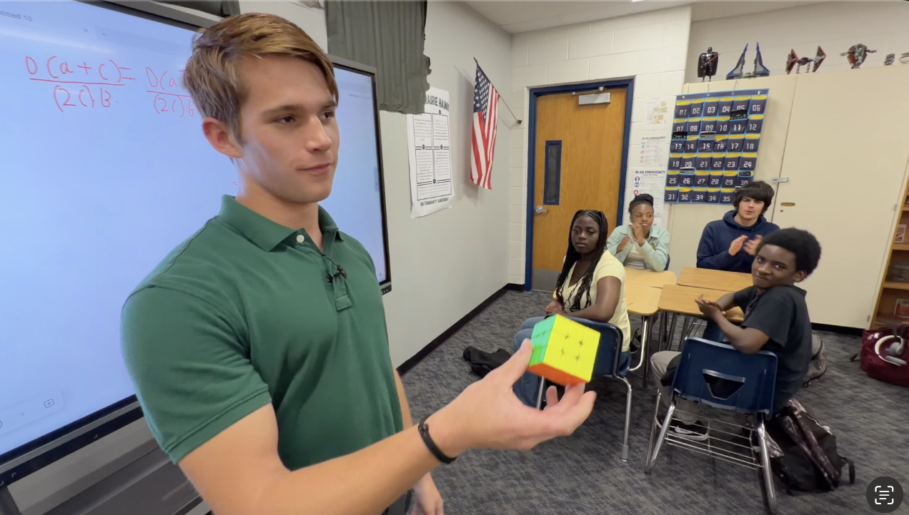 Joshua Maupin loves math...and Rubik's Cubes